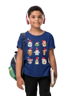 Animals Christmas Childrens T-Shirt