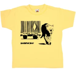 Banksy Barcode Big Cat Kids T-Shirt