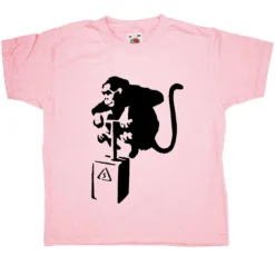 Banksy Monkey Detonator Childrens T-Shirt