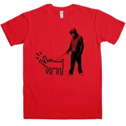 Banksy Walking The Dog T-Shirt -Maria Kids Central Banksy Walking the Dog Mens T Shirt 8Ball 3907