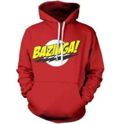 Big Bang Theory Bazinga! Sheldon Red Hoodie