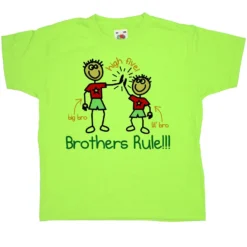 Brothers Rule T-Shirt -Maria Kids Central Brothers Rule Mens T Shirt 8Ball 3019