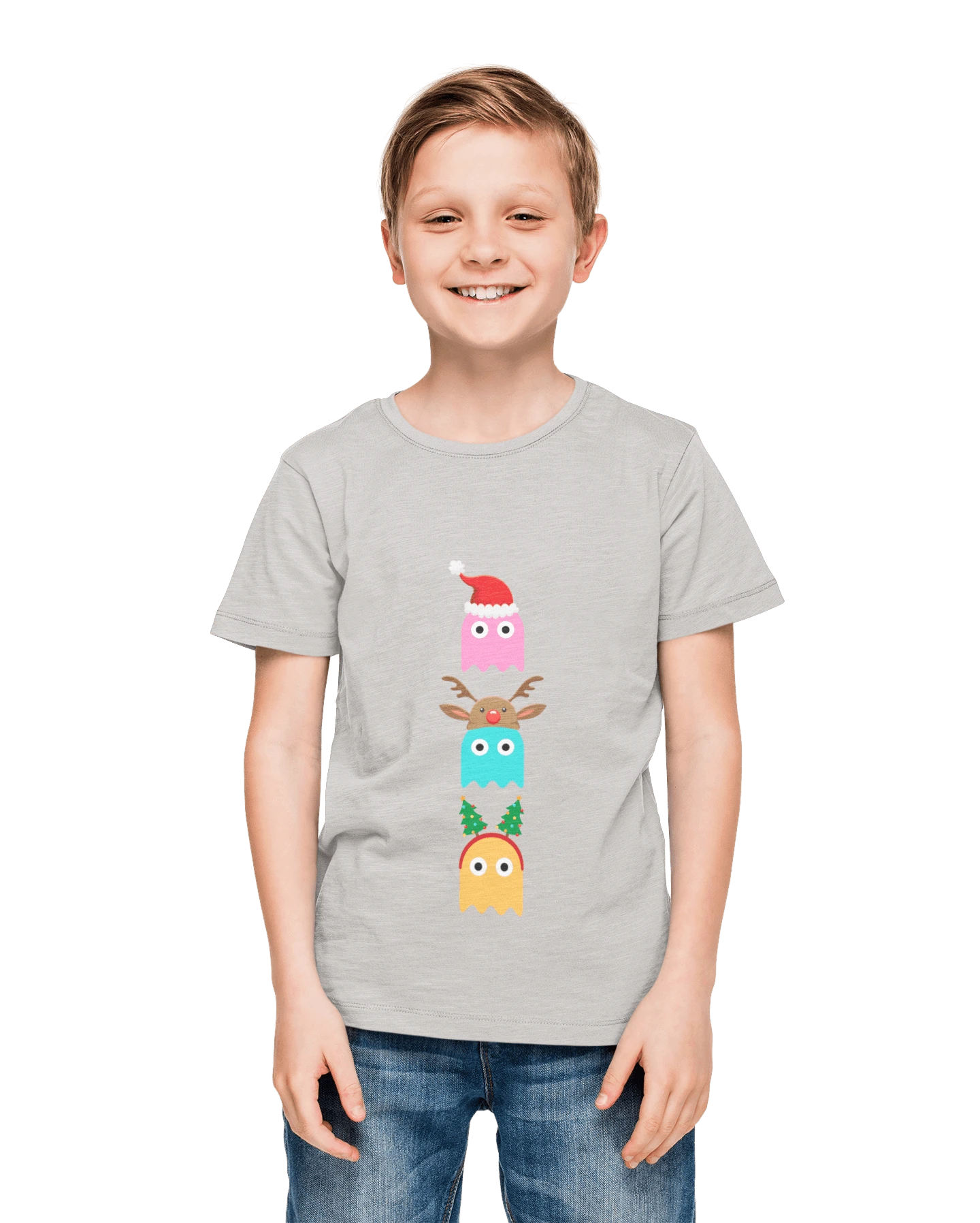 Christmas Ghost Munching Kids T-Shirt 6 Christmas Ghost Munching Kids T-Shirt - Image 6
