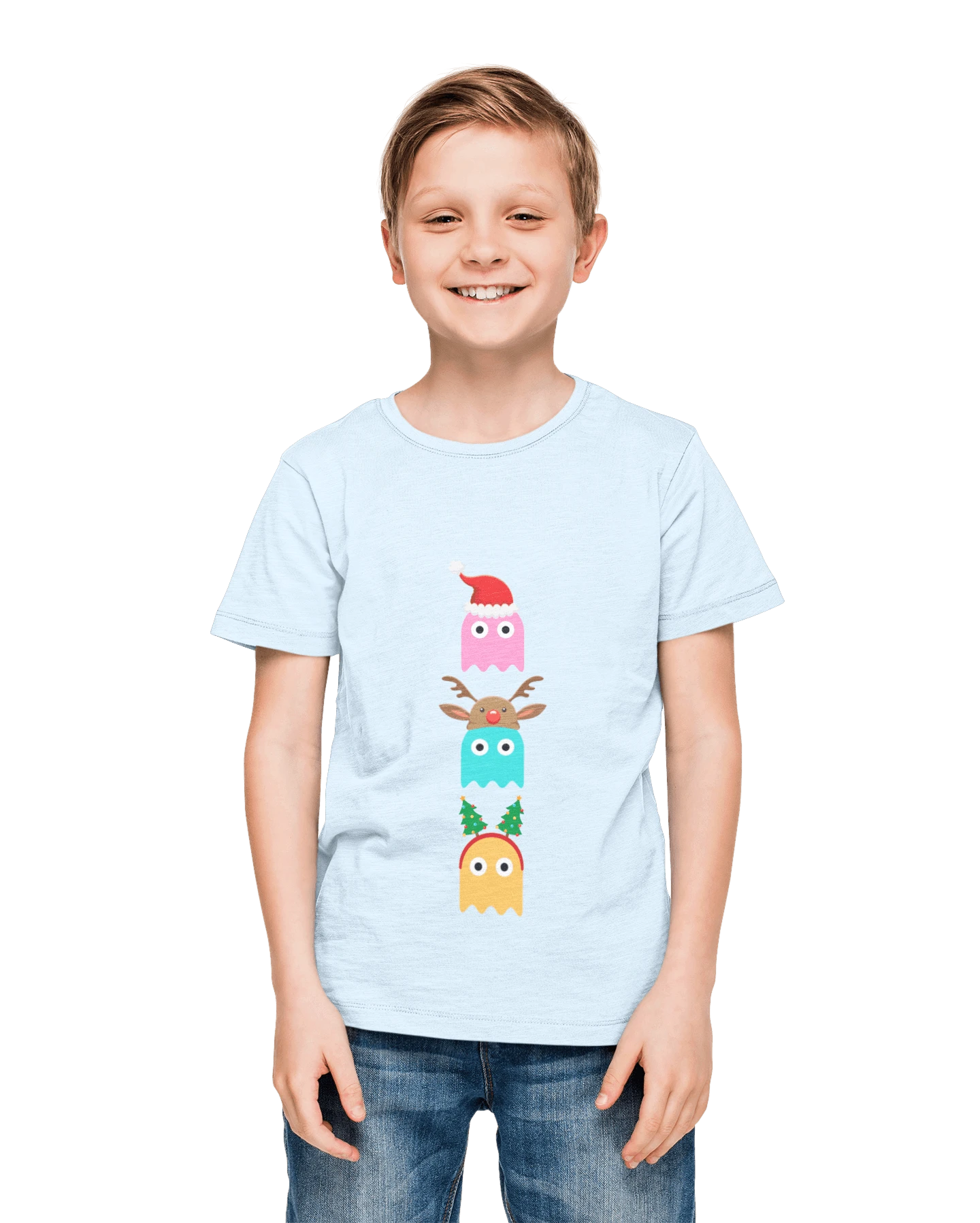 Christmas Ghost Munching Kids T-Shirt 5 Christmas Ghost Munching Kids T-Shirt - Image 5