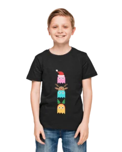 Christmas Ghost Munching Kids T-Shirt