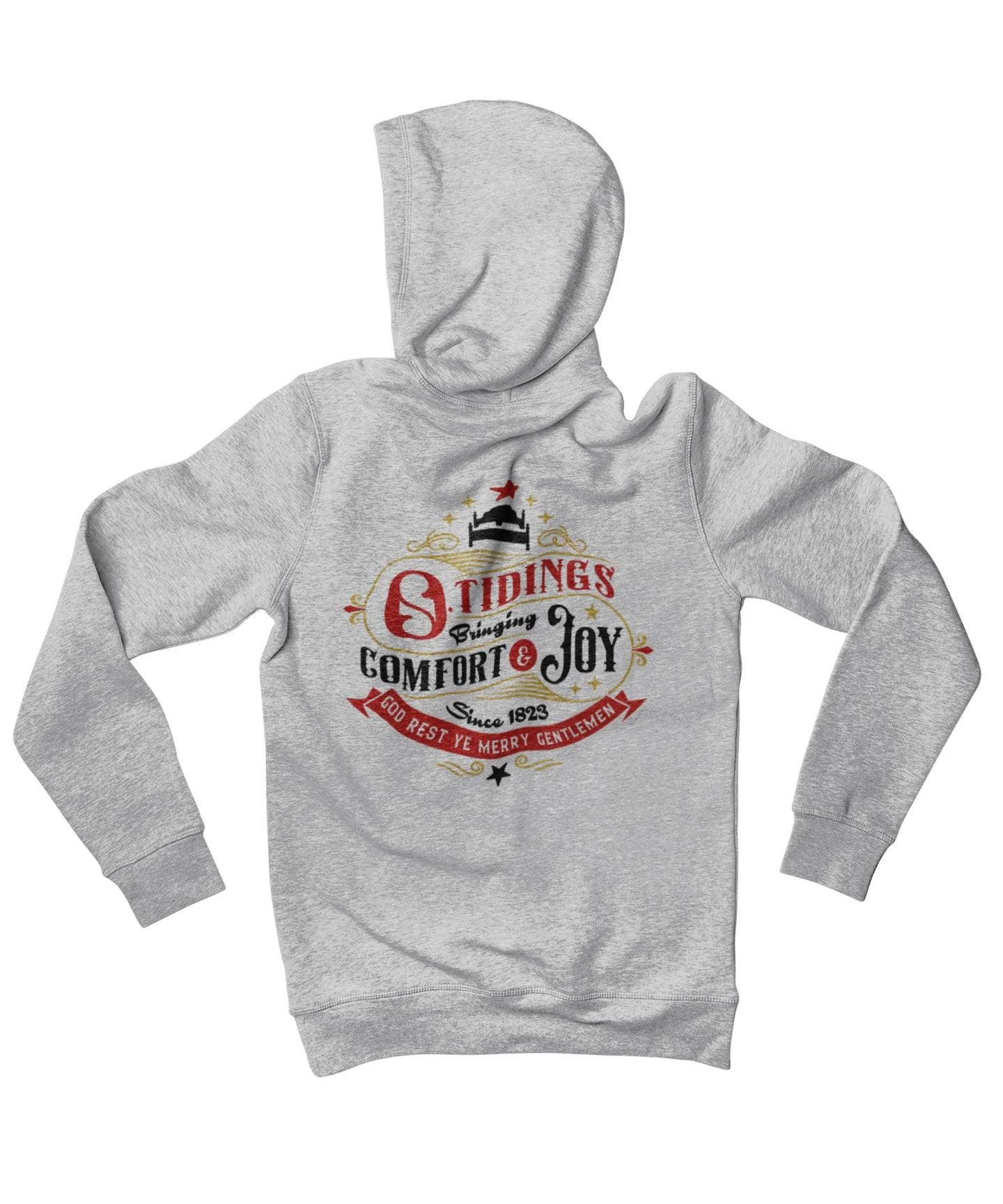 Comfort And Joy Colour Back Printed Christmas Hoodie 1 Comfort And Joy Colour Back Printed Christmas Hoodie