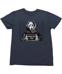 Ghostface Mugshot Horror Film Tribute T-Shirt