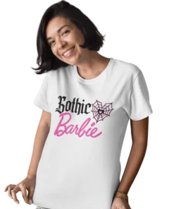 Gothic Barbie Adult Unisex Oversize Grey Or White T-Shirt