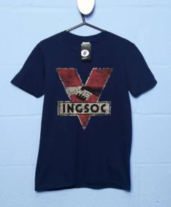 INGSOC Distressed Logo T-Shirt -Maria Kids Central INGSOC Distressed Logo Graphic T Shirt For Men 8Ball 767