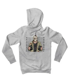 Jason Mugshot Horror Film Tribute Adult Back Printed Hoodie 7 Jason Mugshot Horror Film Tribute Adult Back Printed Hoodie -Maria Kids Central Jason Mugshot Horror Film Tribute Adult Back Printed Unisex Hoodie 8Ball 5237
