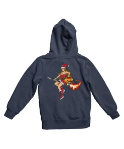Moon Witch Back Printed Christmas Hoodie