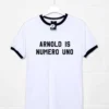 Numero Uno Ringer T-Shirt As Worn By Arnold Schwarzenegger