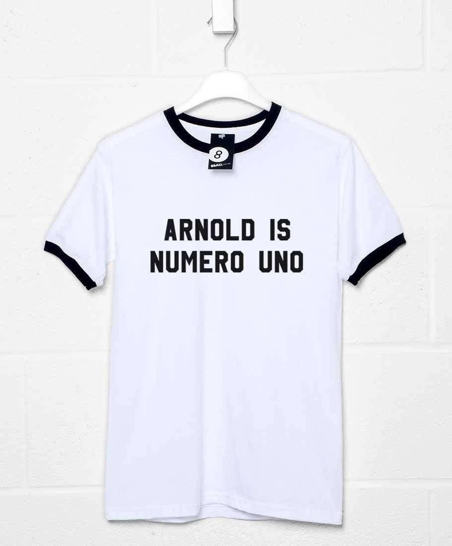 Numero Uno Ringer T-Shirt As Worn By Arnold Schwarzenegger 1 Numero Uno Ringer T-Shirt As Worn By Arnold Schwarzenegger