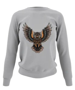 Owl Tattoo Design Sweatshirt -Maria Kids Central Owl Tattoo Design Adult Unisex Sweatshirt 8Ball 1650