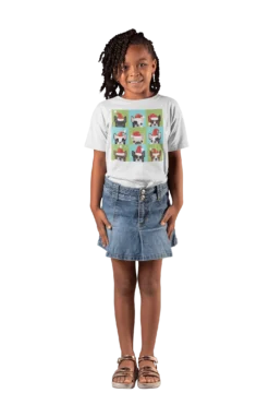 Santa Hat Pugs Christmas Kids T-Shirt -Maria Kids Central Santa Hat Pugs Christmas Kids T Shirt 8Ball 104