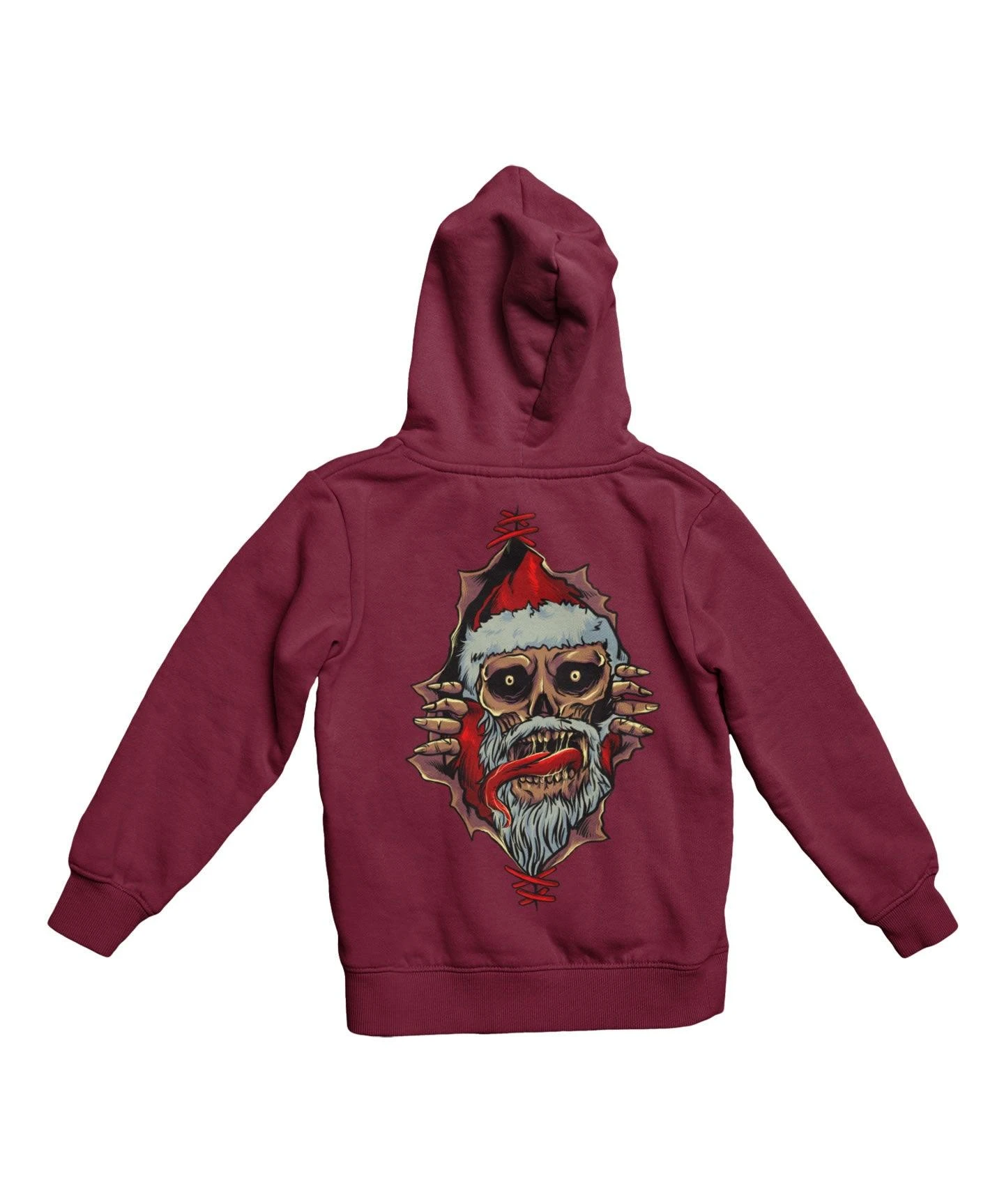 Santa Shoot Em All Back Printed Christmas Hoodie 3 Santa Shoot Em All Back Printed Christmas Hoodie - Image 3