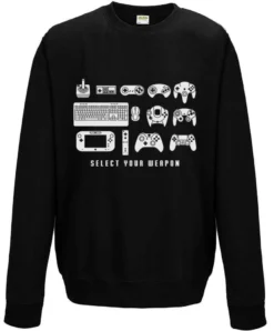 Select Your Weapon Game Controllers Sweatshirt