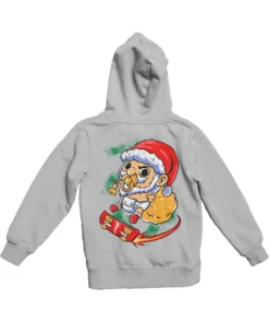 Skateboarding Baby Santa Back Printed Christmas Hoodie -Maria Kids Central Skateboarding Baby Santa Back Printed Christmas Graphic Hoodie 8Ball 5909
