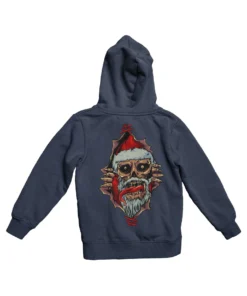 Skull Santa Peek-A-Boo Back Printed Christmas Hoodie 7 Skull Santa Peek-A-Boo Back Printed Christmas Hoodie -Maria Kids Central Skull Santa Peek A Boo Back Printed Christmas Graphic Hoodie 8Ball 2192