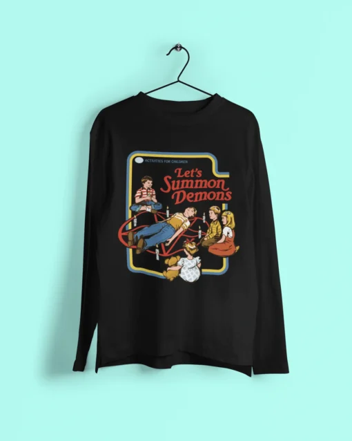 Steven Rhodes Let's Summon Demons Long Sleeve T-Shirt -Maria Kids Central Steven Rhodes Let s Summon Demons Long Sleeve Top 8Ball 3779