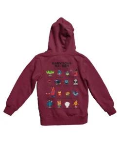 Top Notchy Marvelous Mr Men Back Printed Hoodie -Maria Kids Central Top Notchy Marvelous Mr Men Back Printed Graphic Hoodie 8Ball 2085