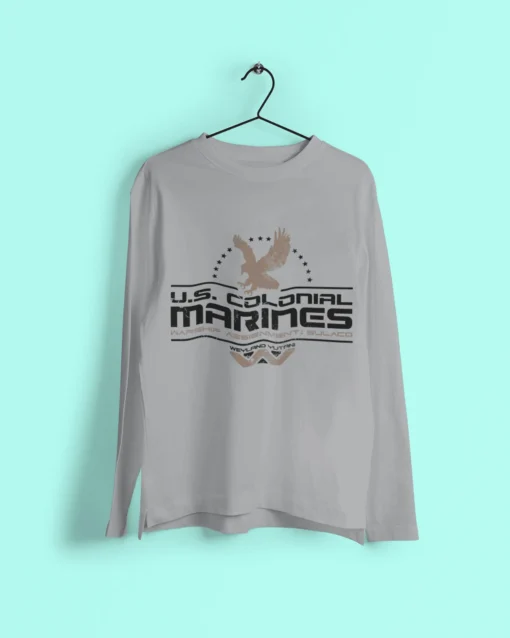 US Colonial Marines Eagle Logo Long Sleeve T-Shirt -Maria Kids Central US Colonial Marines Eagle Logo Long Sleeve Top 8Ball 4585
