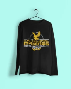 US Colonial Marines Eagle Logo Long Sleeve T-Shirt 5 US Colonial Marines Eagle Logo Long Sleeve T-Shirt -Maria Kids Central US Colonial Marines Eagle Logo Long Sleeve Top 8Ball 9992